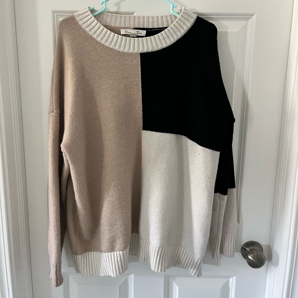 Colorblock Oversized Sweater